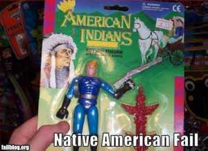 Uh, that looks nothing like a Native American from the 19th century. More like a white American from the 20th or later with a pig gun, a spandex outfit, and a totem pole.