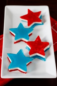 Yes, I had red, white, and blue jello stars on here before. But these are made much differently than the ones I showed previously. So they go on the post.