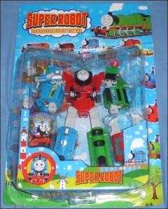 Oh, my God. Now this Thomas the Transformer will allow kids to play Transformers and Thomas the Tank Engine. This is absolutely hilarious.