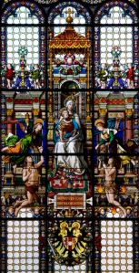 Here's another church window. But this one seems to be made in the Renaissance at least. But you have to appreciate the detail.