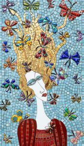 However, I wonder how her hair is up like that. Or whether the butterflies are getting in her hair.