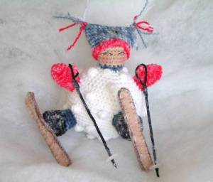 I think this was made for an Olympic contest. Skier also tends to resemble a snowball. But it's cute.