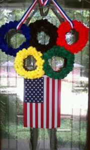 This looks quite inventive. Bet this is to show support for Team USA no doubt.