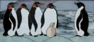 Seems like it could depict a scene from March of the Penguins. With the Morgan Freeman voiceover, this would be perfect.