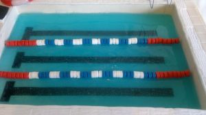 Yes, I know it's of another Olympic swimming pool. But it's a great cake design if you can call it that.
