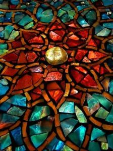 Sure it's not the whole artwork. But that red flower surely looks brilliant in ceramic tile.