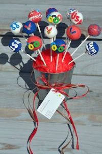 Each of these is decorated in support of Team USA and in it's own way. Also seems to come in a bucket.