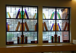 I have to admit, this is very ingenious. Like how the books are different colors.