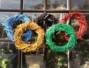 Never seen a wreath like this before. Then again, this could be hung at a shop somewhere.