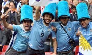 Even though you wouldn't want to wear a hat like this in Uruguay. But these guys don't seem to care.