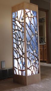 Well, this is a tall lamp that has stained glass on it. But it's a cool lamp nonetheless.