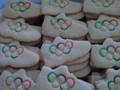 Yes, these are Olympic shoe cookies. And they seem to be professionally made. But they're great nonetheless.
