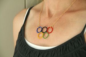 Well, this seems quite simple to make. Well, once you have the rings of 5 different colors, no less.