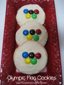 And each ring is represented by an M&M. Shouldn't be hard to decorate at all.