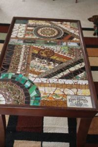 And this one seems to go with the decor quite nicely. Kind of seems more like an antique than it actually is. But has a certain something to it.