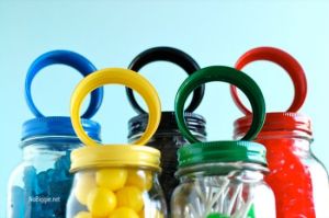 Hope the black one contains chocolate. Still, like how each jar lid has a ring on it.