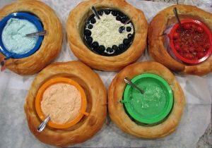 Well, each according to its ring color. But the bread looks fairly tasty.