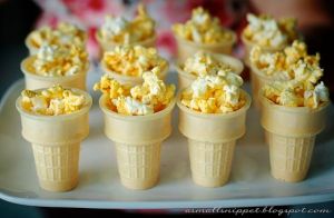 Well, they're torch snacks. But the ice cream cones make great edible receptacles.