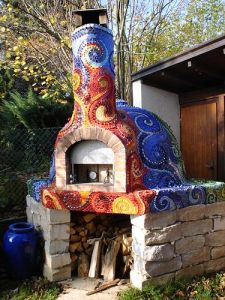 This one has a lot of swirly colors. Wonder what pottery and ceramics get baked there.