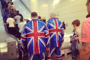 So I guess these outfits are worn by British Elvis impersonators. Then again, they must really love their team.