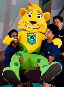 While the jaguar does make sense to represent Team Brazil, his Cheshire Cat smile is particularly disturbing. Will surely keep the kids at Rio up at night in terror. As they don't have enough to worry about already.