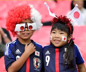 One of them even has a clown wig and Japanese glasses. Makes him resemble a cartoon character.