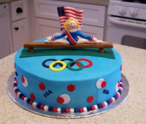 This one is for the balance beam from Team USA. It's professionally made. But it's cute.