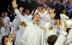 Well, having 1970s inspired track suits are one thing. But gold patch armpits? You got to be kidding me.