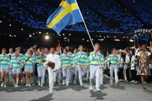 The Blues Clues Brigade has arrived at the stadium. Seriously, Sweden, stop dressing like you're on a children's show.