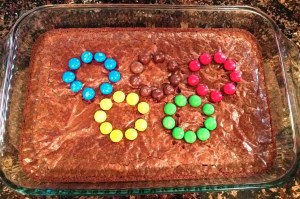 Doesn't hurt that this dish is decorated with M&Ms. So lovely and tasty.