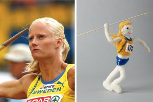 Carolina Kluft was a Swedish Athlete who won the heptathlon in the 2004 Olympics. She's the only athlete to win 3 world titles in the sport.