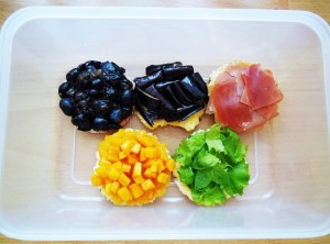 And each one tries to correspond with their ring color. I'm sure some of them will make a mess.