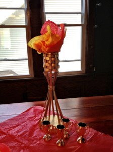 This one also uses tissue paper for flames. Because for obvious safety reasons.