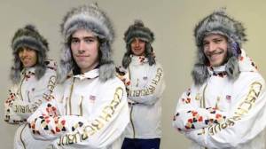 From Complex: "The jackets aren't so bad, other than the fact that they look like a Wonder Bread bag. The real problem here is the Johnny Appleseed hats. The second guy on the left doesn't look to happy about them."