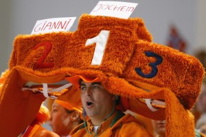 Well, at least his hat gives plenty of shade. Still, wouldn't want to sit behind him.