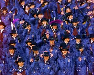 I guess they decided to have their uniforms designed by NASA that year. Seems fair enough.