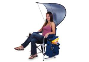 Now I would certainly want this for the beach. Also comes with bag for reading material like magazines.