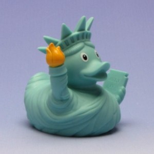 There are a few Statue of Liberty rubber ducks. But I think this one bears the closest resemblance to the statue in New York Harbor.