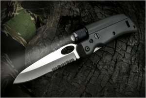 It's a knife with a flashlight. For when you need to use a knife at night. Other than for camp fires. I wouldn't be sure why this would exist.