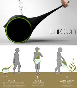 Yes, it's a large watering can but you can pull it and carry it whenever you need to. So I guess it's quite handy.