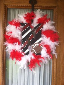 Well, fake feathers, anyway. But you have to love how the decorated N really stands out.