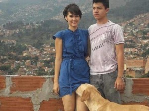 Yeah, I don't think the dog should be sniffing up that woman's skirt. Really ruins the moment.