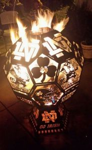 Yes, you got that right. Think of it as a geometric shape iron dome with Notre Dame stuff on it. Will certainly light up the sky.