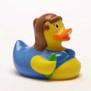 Yes, I know this is an expectant mother rubber duck. But seriously, avian reproduction doesn't work this way. Ducks are birds. They lay eggs.