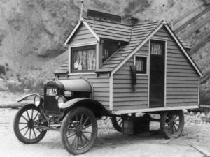 This was one of the first RV's out there. Made in 1926. I know it looks ridiculous. But I didn't design the thing.
