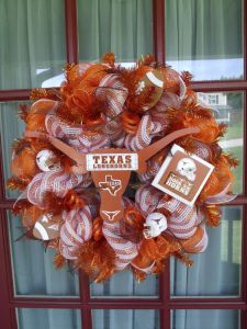 Yes, it's a University of Texas decomesh wreath. No, I don't like the colors. But at least a Longhorn fan might enjoy it.