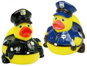 And they even come in blue and black uniform. Either with racial profiling involved, they're hard to resist.