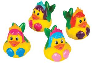 Each one has a fish tail, bright hair, and a seashell bra. But you'd certainly fall for these at bath time.