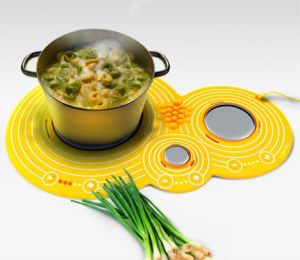 Think of it as a set of large hot plates for camping. Not sure if it's bound to work.