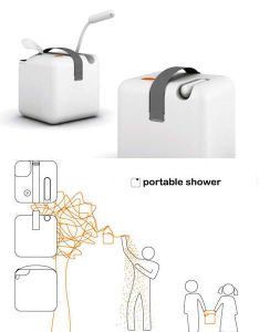 Of course, it might require you fill this with water first. That and find a place where nobody will see you. Unless you want to shower with your clothes on.